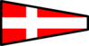 Red Signal Flag With White Cross Clip Art